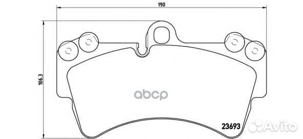Колодки тормозные дисковые передн, audi: Q7 3.0