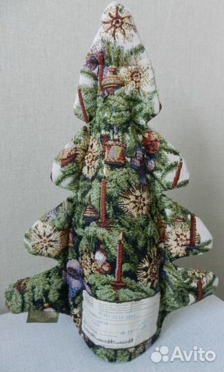 Чехол на бутылку новогодняя елка гобелен