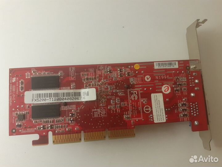 Видео карта для пк nVidia GeForce FX5200, 128 мб