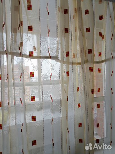 Штора тюль органза, ширина 4,70м. высота 2,47м