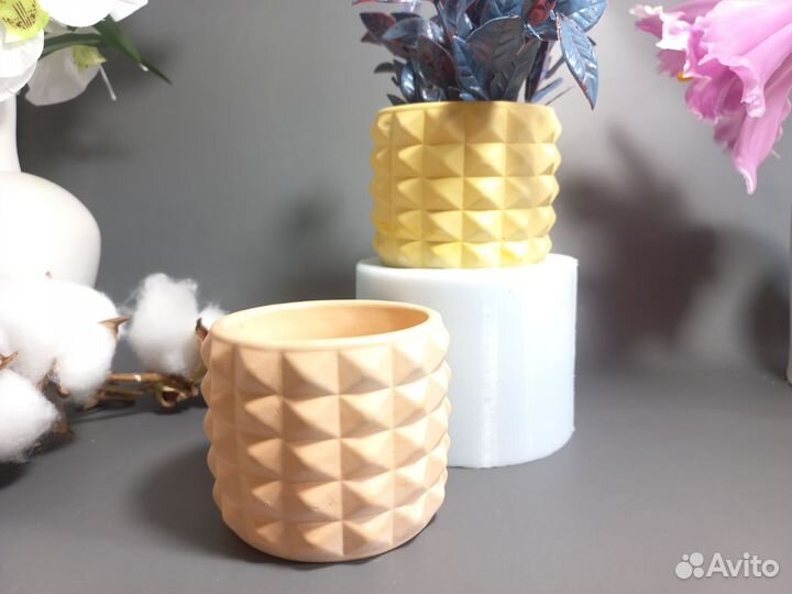 Силиконовая форма молд для гипса бетона стакан