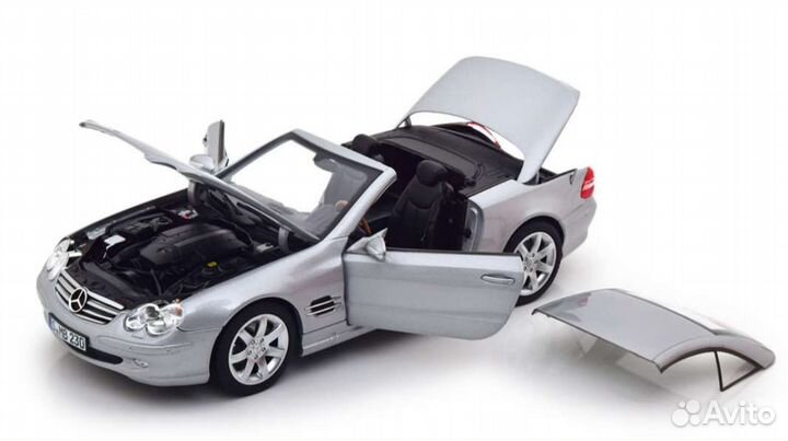 Mercedes SL 500 (R230) Silver 1:18 Norev