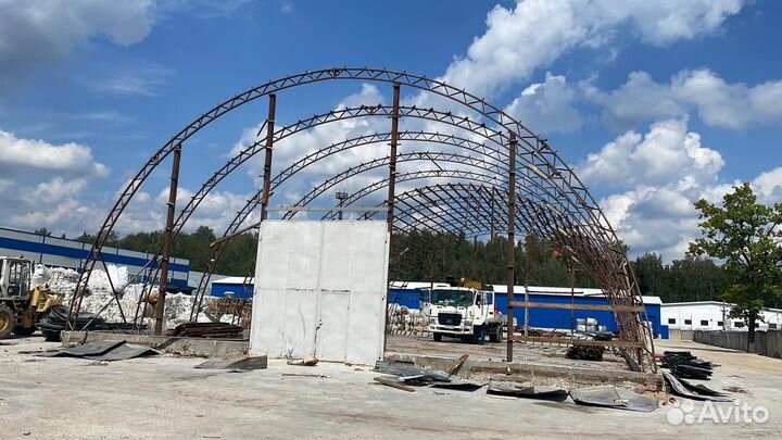 Каркас ангара б/у арочного длина
