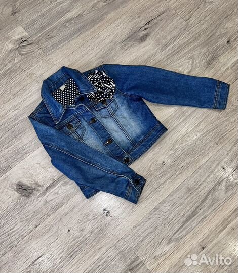 Джинсовая куртка для девочки 122-128
