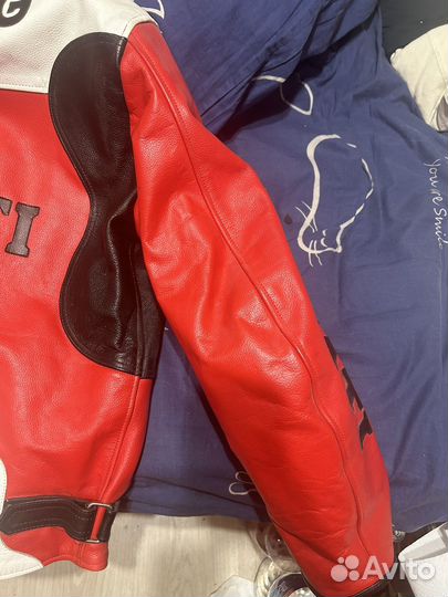 Мотокуртка кожаная мужская 52
