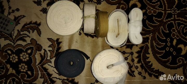 Нитки швейные, шелковые, кружево, лента киперная