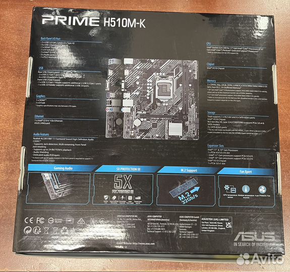 Материнская плата Asus Prime H510M-K