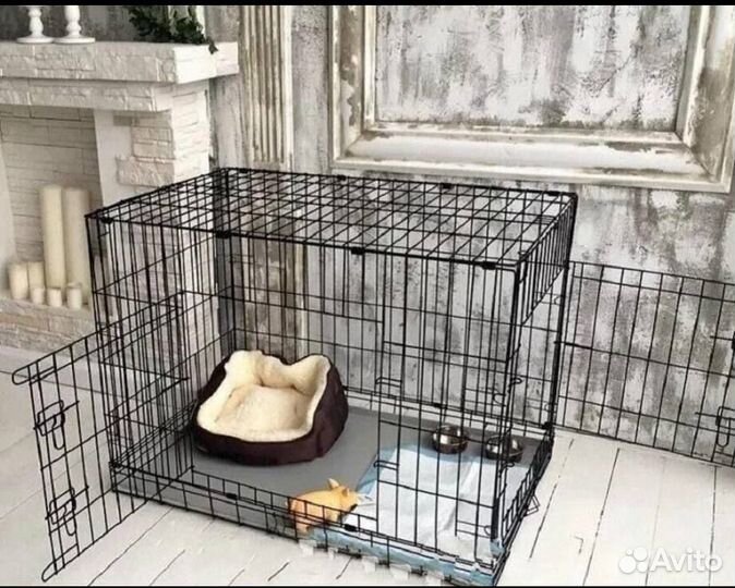 Клетка клетки вольеры для собак Новые Двухдверные