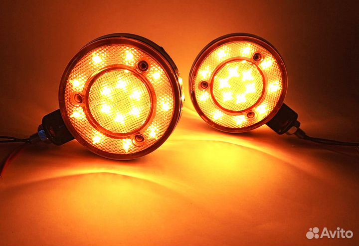 Фонари Серьги-леденцы диодные 12/24В (к-т 2шт)