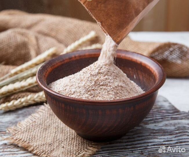 Мука цельнозерновая пшеничная, ржаная за 1 кг