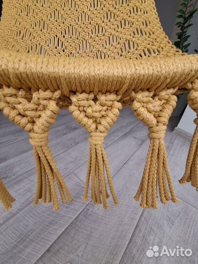 Подвесной гамак из макраме