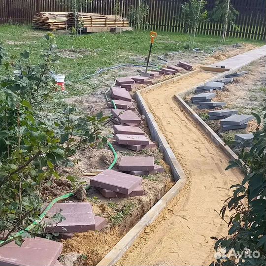 Укладка тротуарной плитки асфальтирование