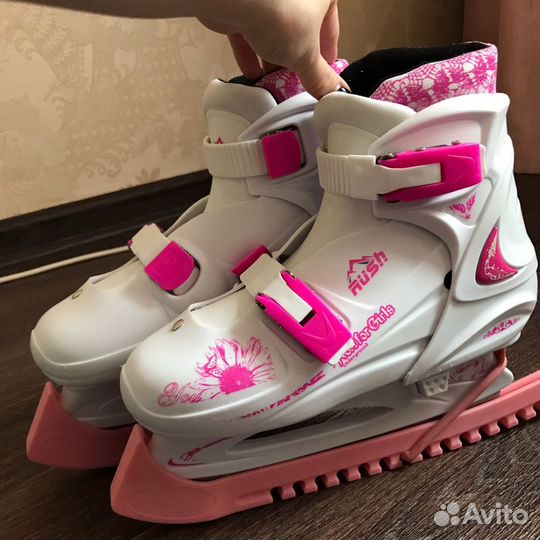Коньки раздвижные размер 33-36
