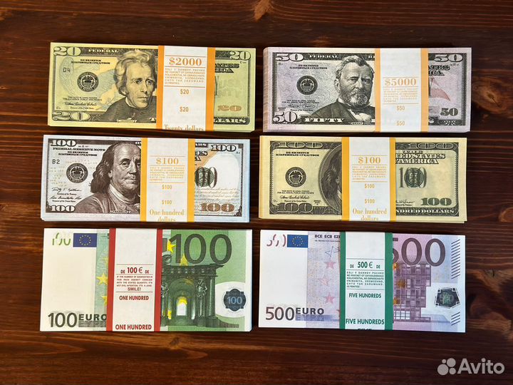 Билеты банка приколов,купюры,муляж денег Европа