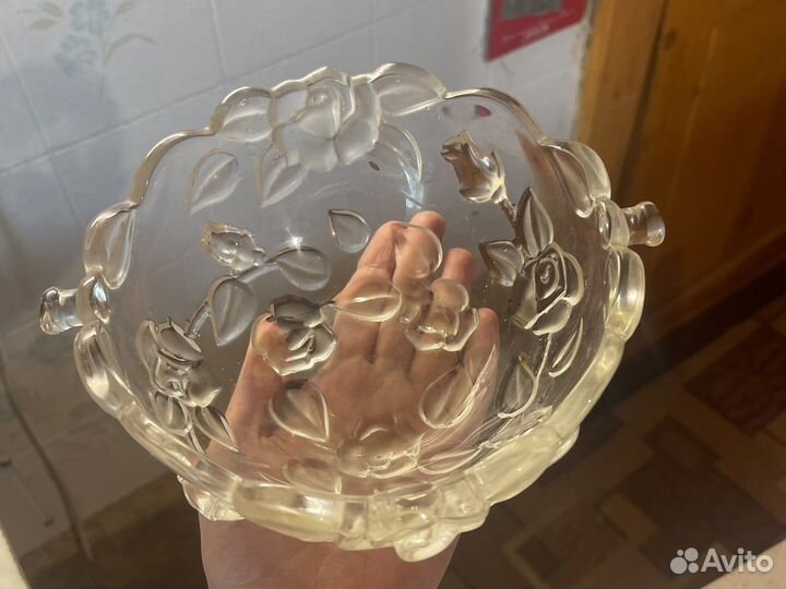 Конфетница хрустальная