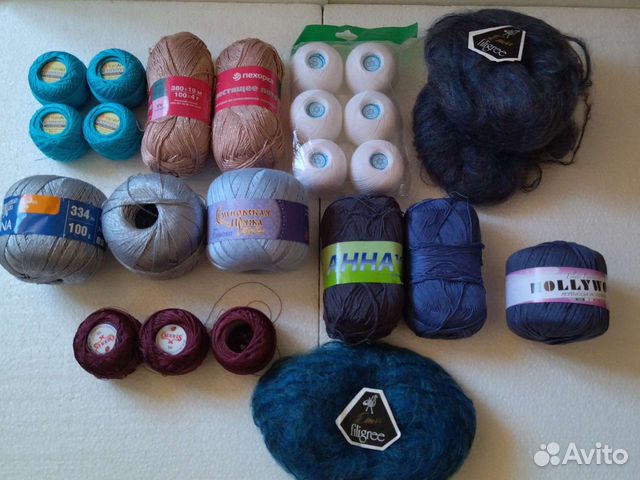 Пряжа для вязания разная