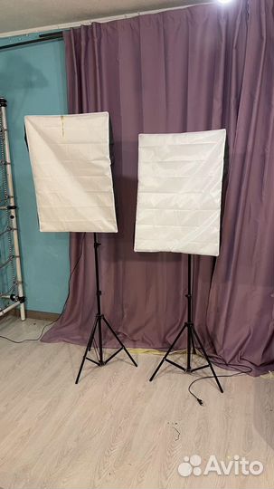 Софтбоксы 2 шт + 8 ламп