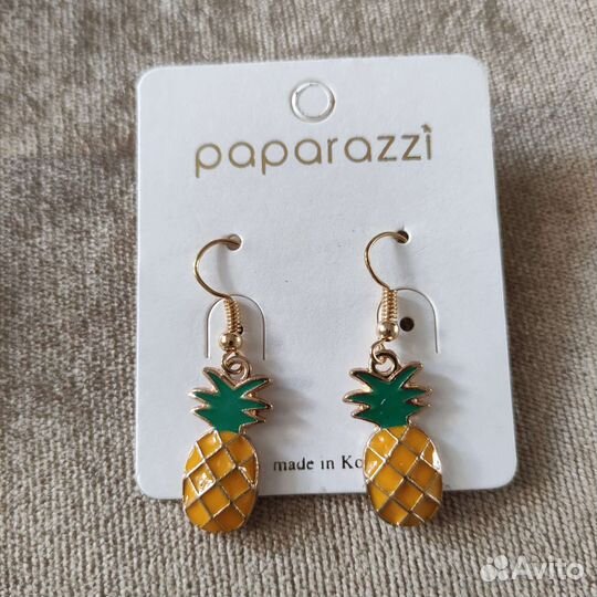 Серьги фрукты, ягоды