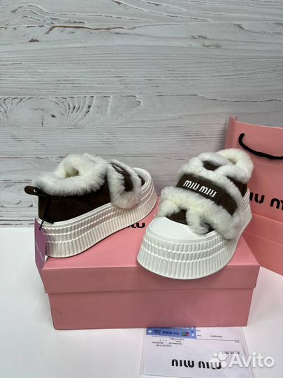 Кеды Miu Miu С Мехом Размеры 36-40