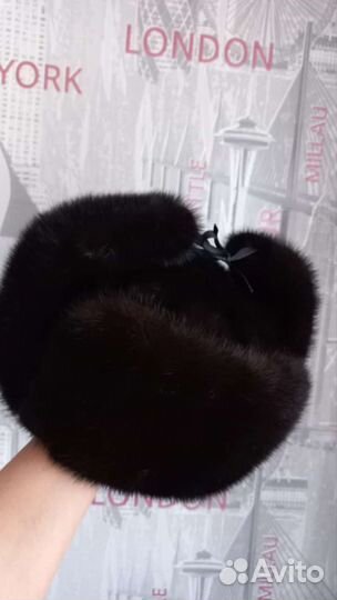 Норковая шапка мужская ушанка