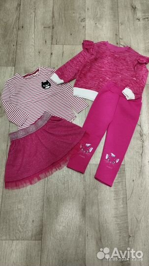 Пакет одежды на девочку р-р 98