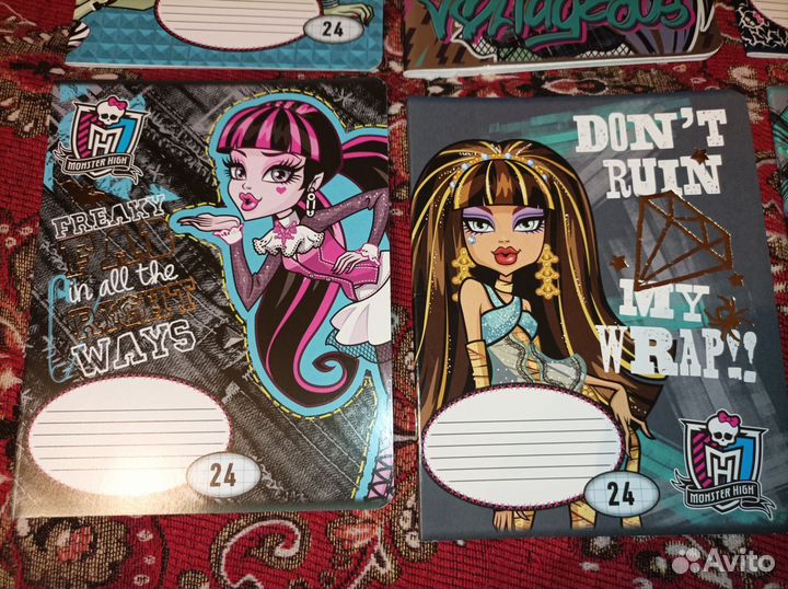 Тетради в клетку. Monster high. Товары для школы