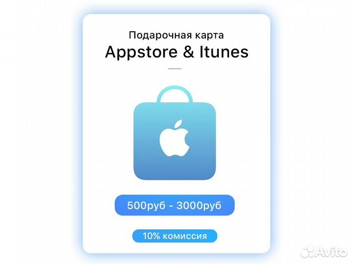 Карта пополнения AppStore & Itunes & Icloud