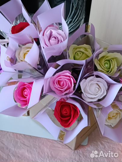 Букет из мыльных цветов