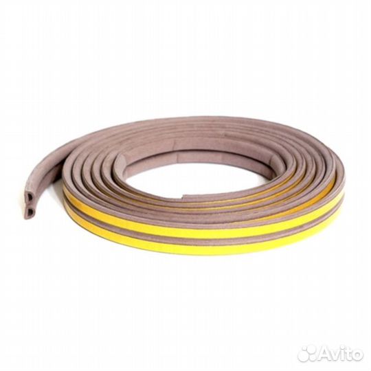 Уплотнитель резиновый D-профиль 10м коричневый с/к