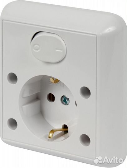 Блок выключатель с розеткой встраиваемый Bylectric