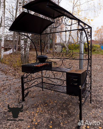 Мангал с печкой