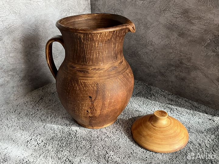 Кувшин глиняный новый
