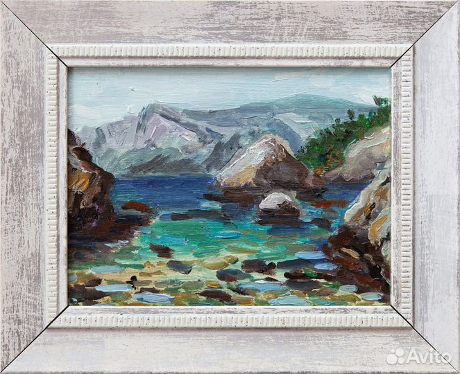 Картина маслом миниатюра, сувенир из Крыма