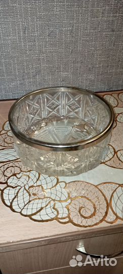 Салатник хрустальный СССР год выпуска 1986г