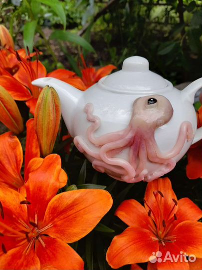 Заварочный чайник декор полимерная глина