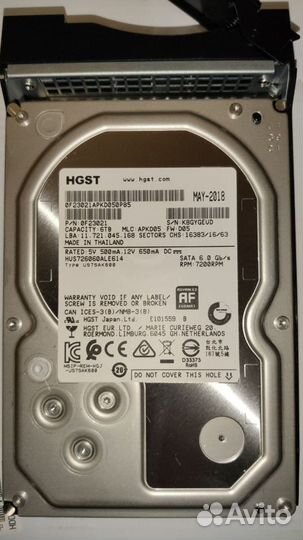 Жесткий диск HDD Hitachi hgst 6 TB