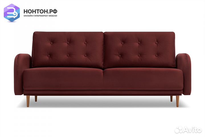 Диван книжка Париж бордовый