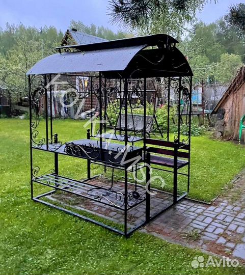 Мангал с крышей