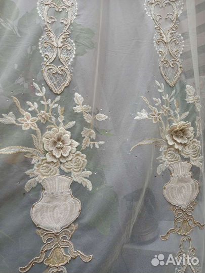 Итальянский тюль сетка 3D,высота 3.10