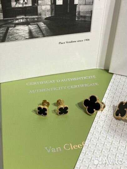 Серьги Van Cleef Vintage Alhambra