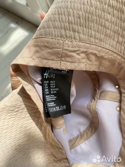Панама бежевая h&m xs/s