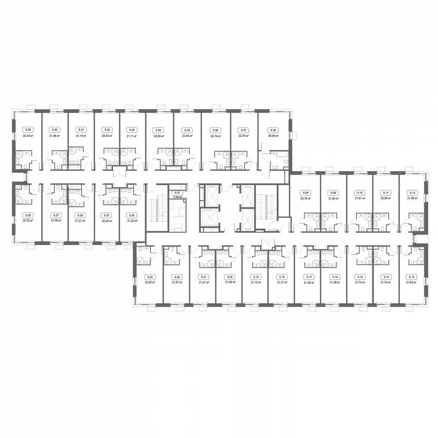 Апартаменты-студия, 21,2 м², 14/21 эт.