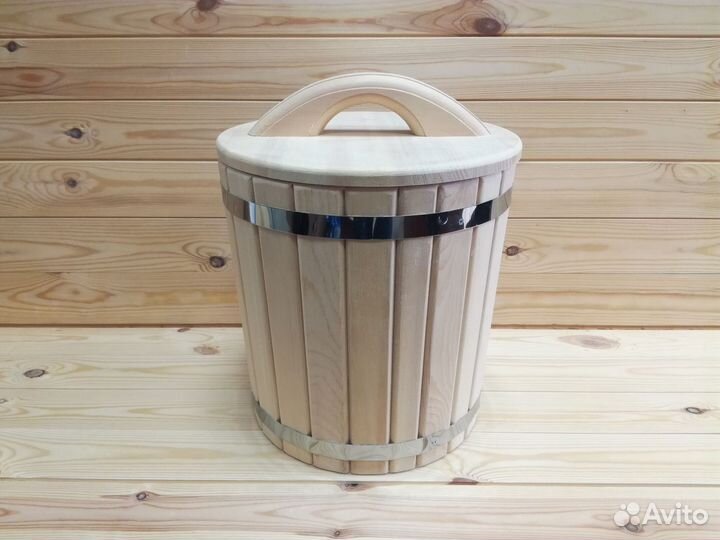 Кадка кедровая с гнетом и крышкой 10 л