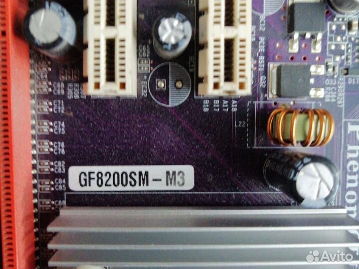 Материнка ECS gf8200sm-M3 с памятью процессором