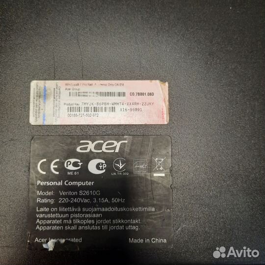 Компактный системник Acer i3-2100 4/8gb 20шт