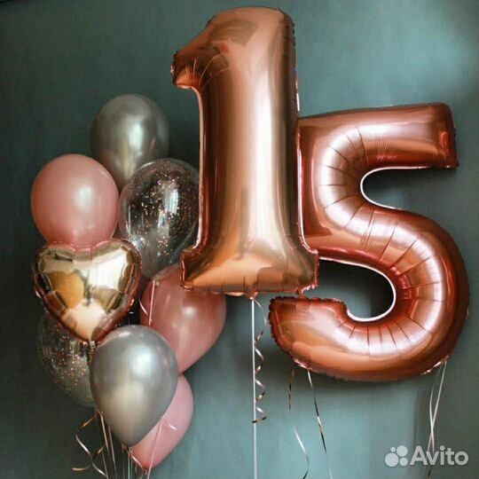 Воздушные шары, звезды и сердца