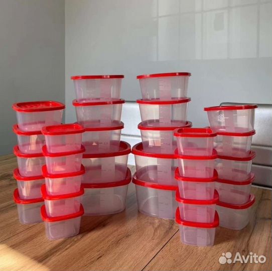 Новый набор контейнеров с крышками 15 и 30 штук