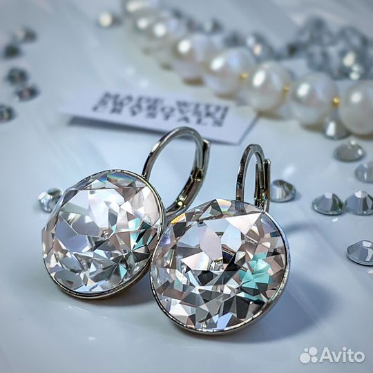 Серьги-бриллианты с кристаллами Swarovski