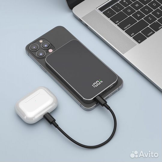 Внешний аккумулятор MagSafe Deppa 5000 mAh чёрный