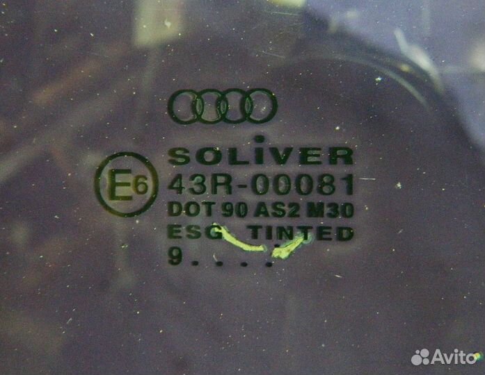 Стекло двери задней правой Audi A6 C5
